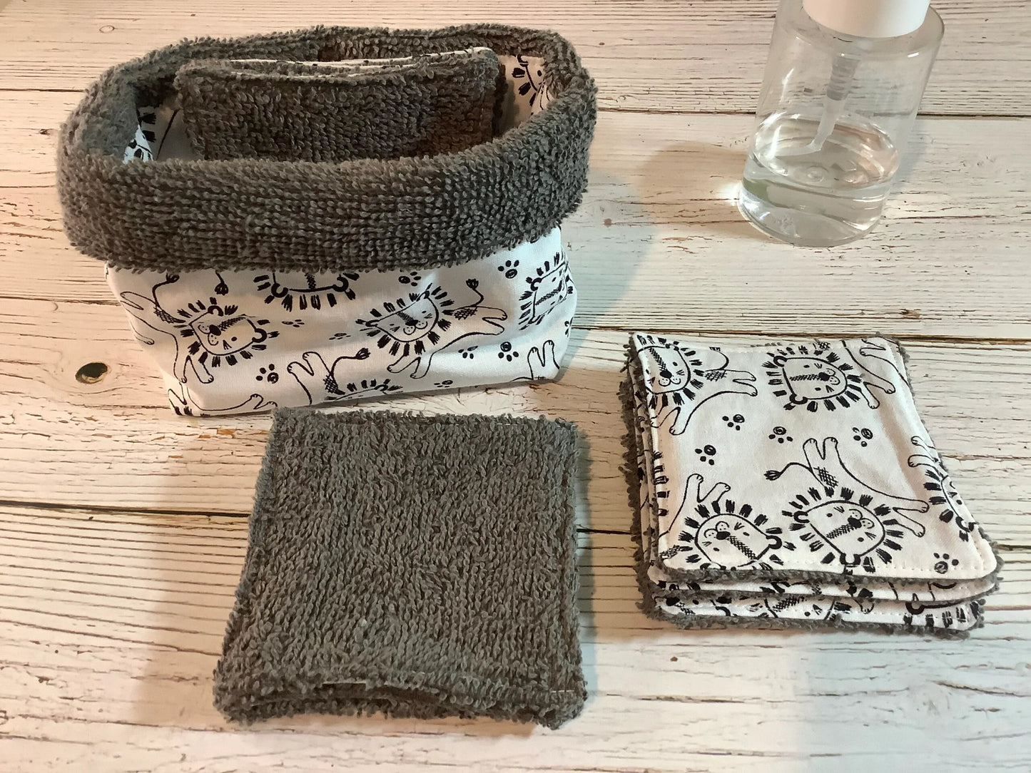 Ensemble de lingettes démaquillantes réutilisables avec panier