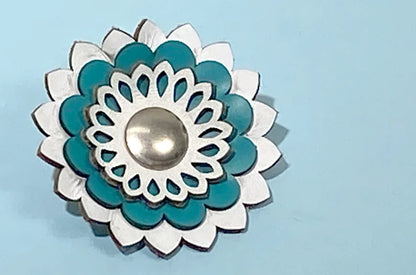 Pin, Brooch, Leather attachment for shawl and scarf. Leather jewelry.