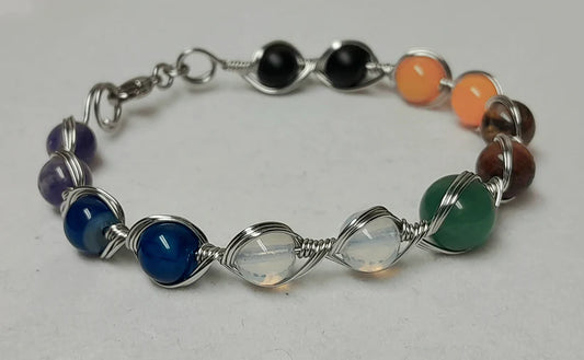 Rigid bracelet 7 chakras