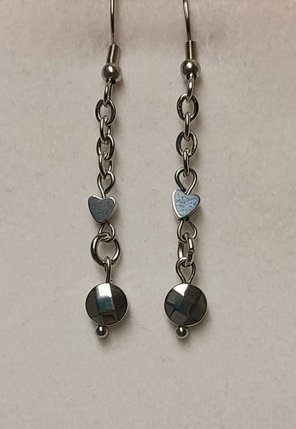 Hematite Heart Bracelet Set