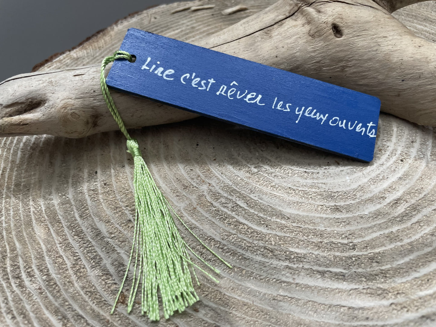 Abstract pattern with inscription on the back of the bookmark