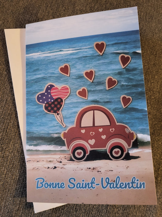 Bonne Saint-Valentin - Voiture à la plage