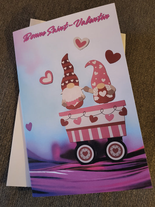 Bonne Saint-Valentin - Petits gnomes teinte pastel