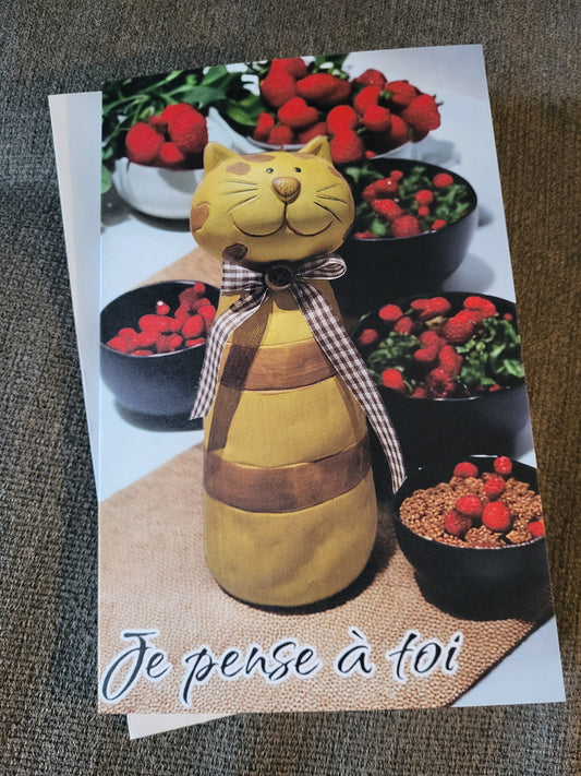 Je pense à toi - Chat jaune