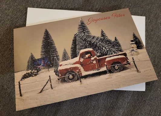 Joyeuses Fêtes - Camion antique