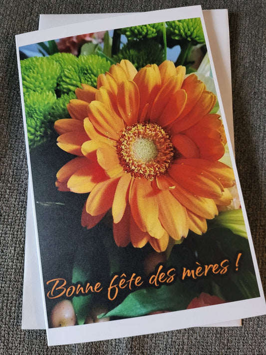 Bonne fête des mères - Gerbera dans son bouquet