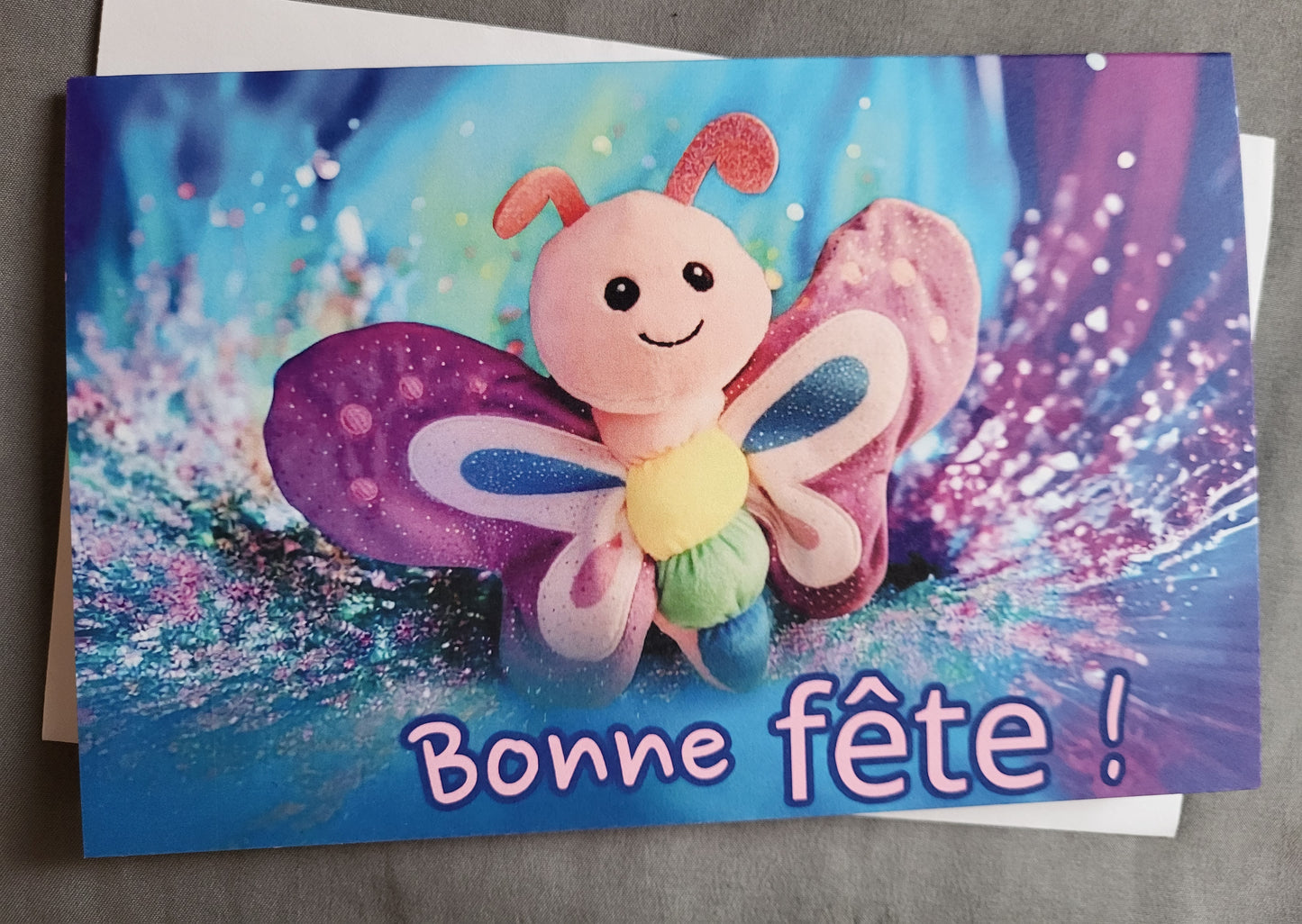 Bonne Fête - Papillon Éclaboussures pastellisées