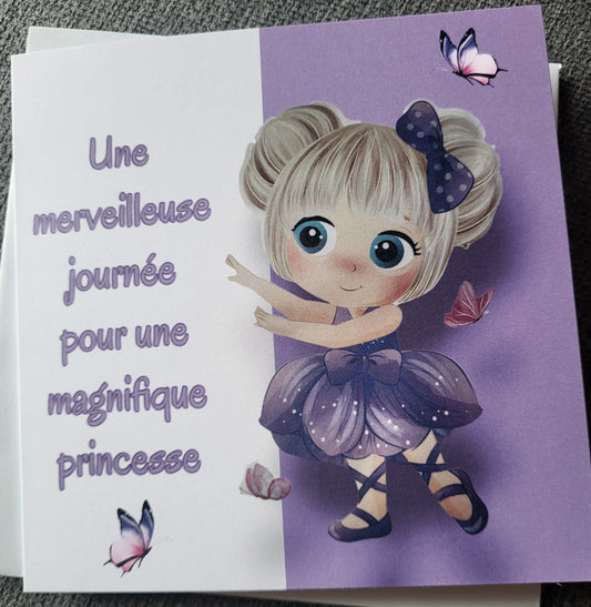 Princesse ballerine mauve en fête