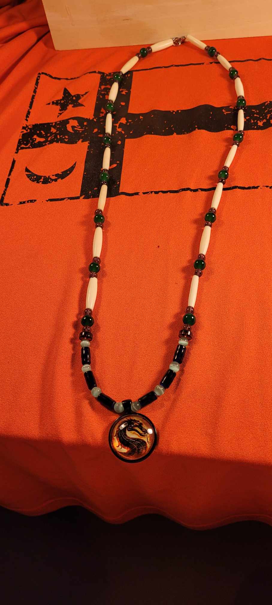 Beautiful necklace "Mortal Kombat" with matching beads