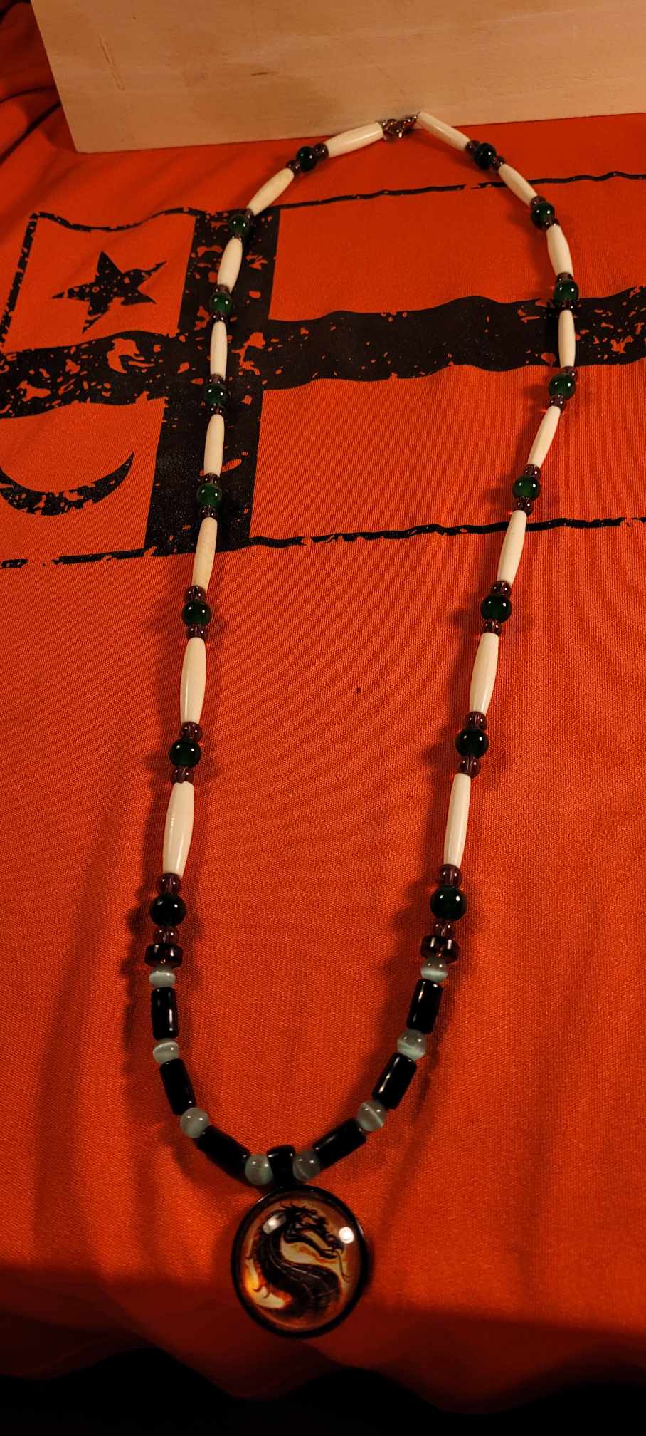 Beautiful necklace "Mortal Kombat" with matching beads