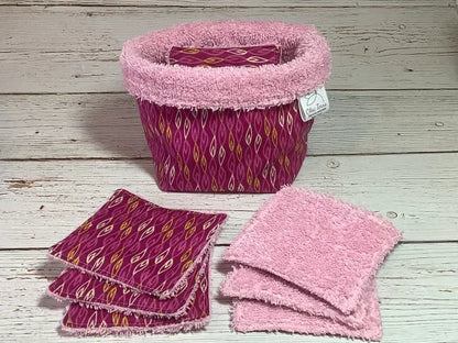 Ensemble de lingettes démaquillantes réutilisables avec panier