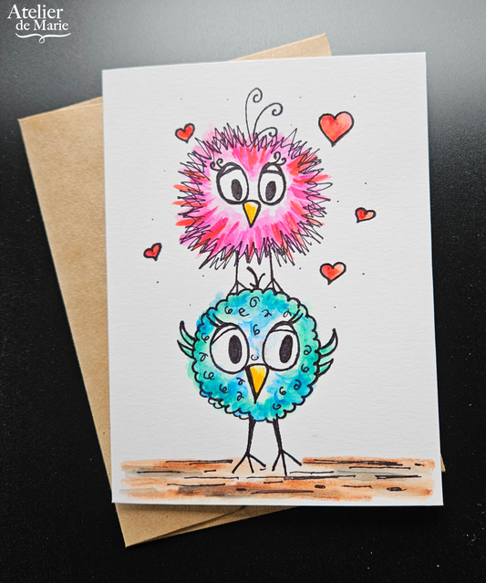 Greeting cards / funny birds