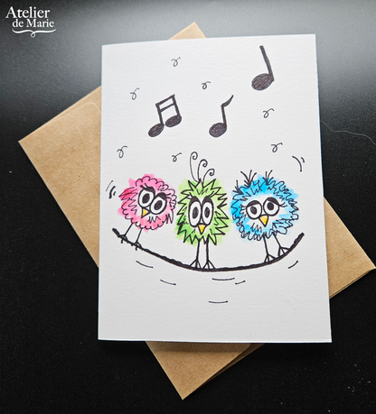 Greeting cards / funny birds