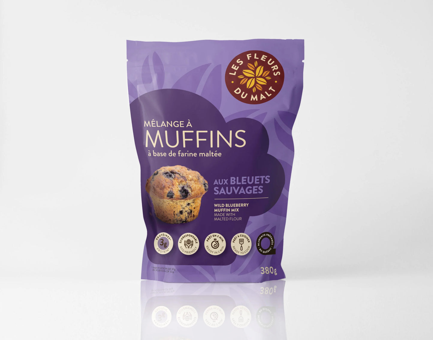 Mélange à muffins malté – Bleuets