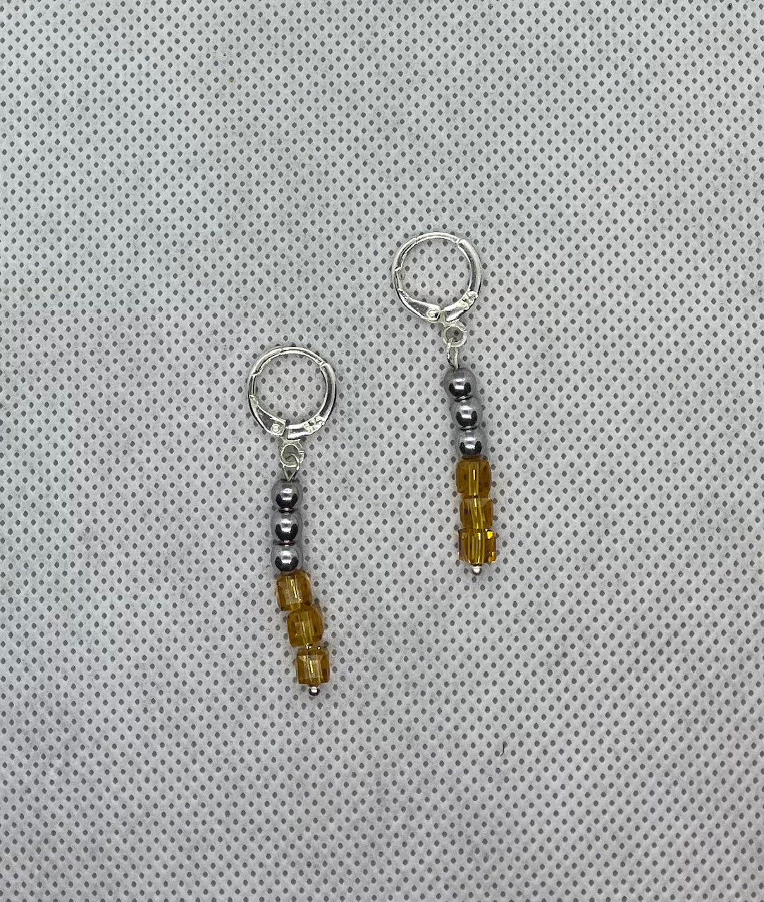 Earrings Topaz-silver 4 cm