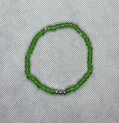 Bracelet Pale green-silver