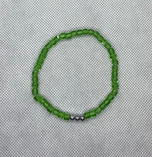 Bracelet Vert pâle-Argent