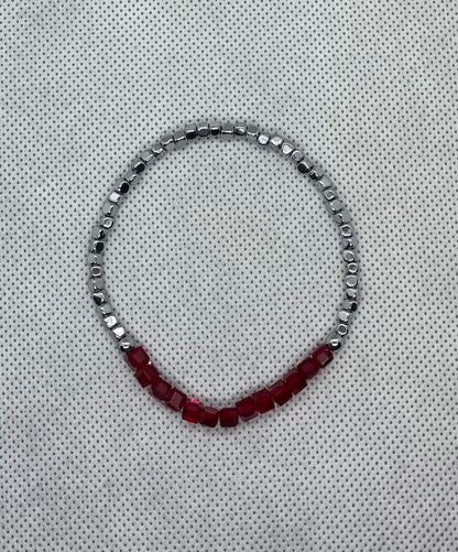 Bracelet Silver-red