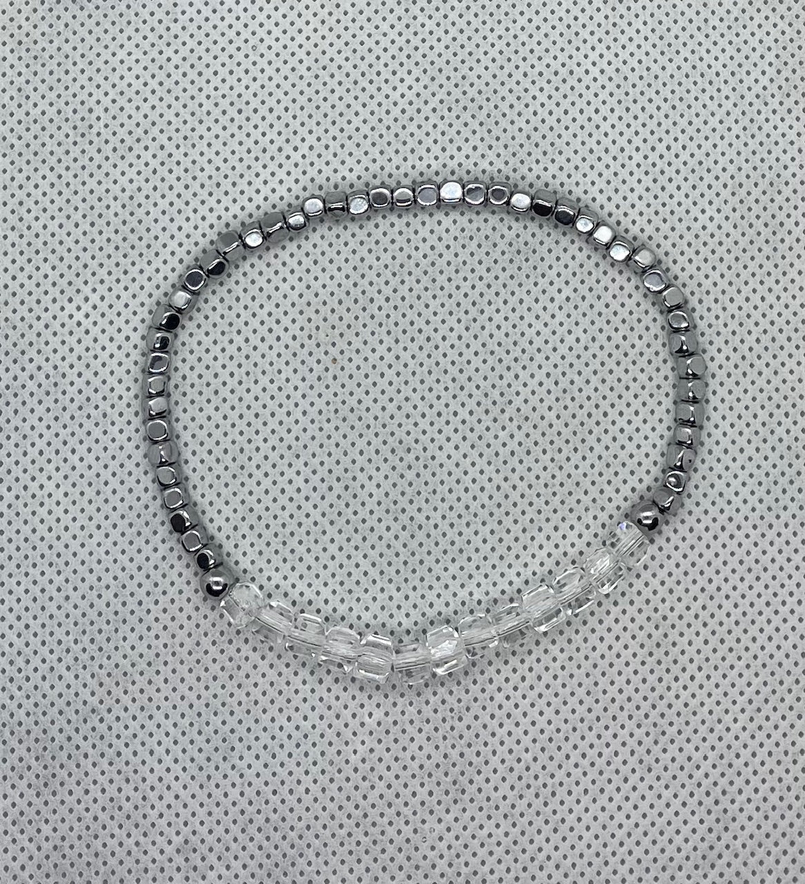 Bracelet Clear translucite-silver