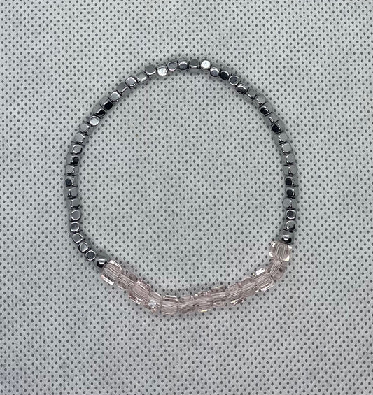 Bracelet Pastel pink-silver