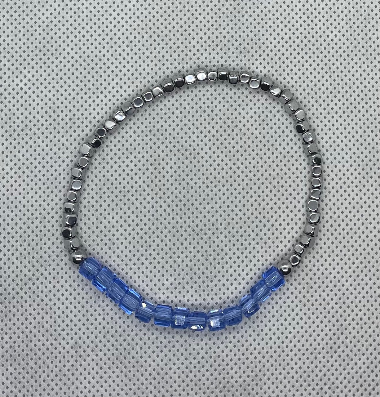 Bracelet bleu français-argent