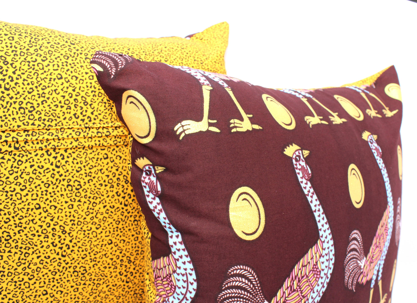 Duo of 2 Cushion Covers - Wild Ostriches