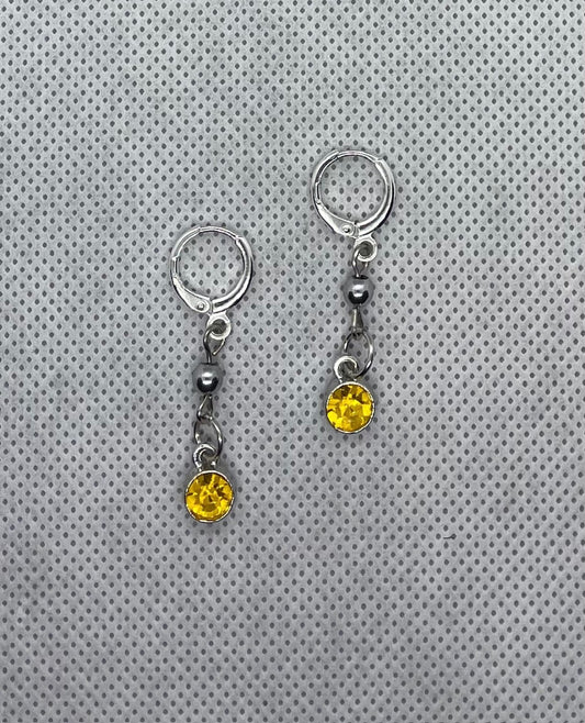 Earrings Topaz-silver 4 cm