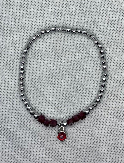 Bracelet Ruby-silver