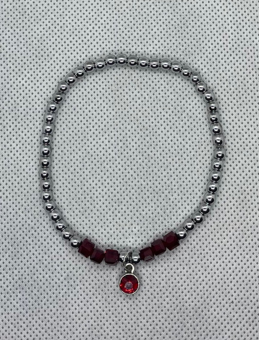 Bracelet Rubis-Argent