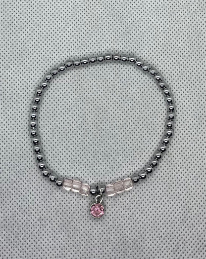 Bracelet Pastel pink-silver