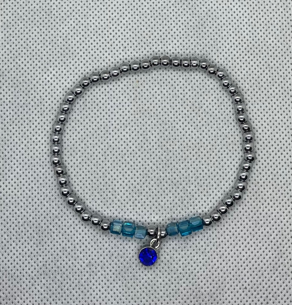 Bracelet saphir bleu-argent