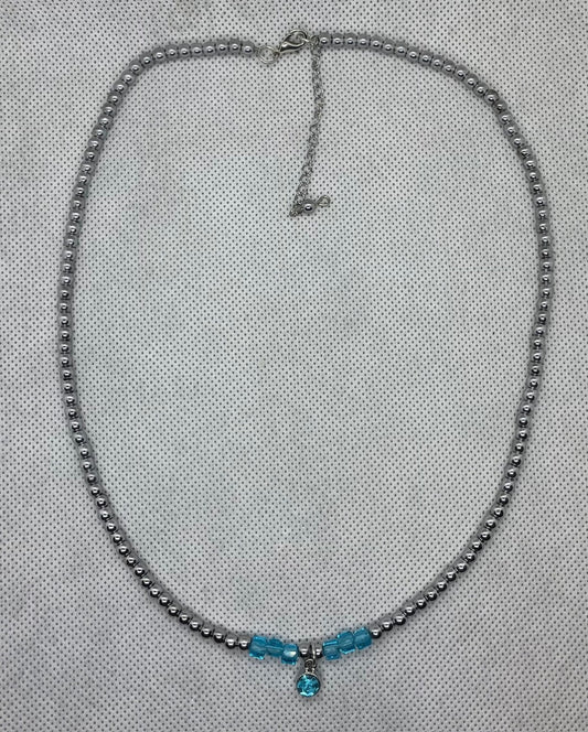 Necklace Teal-silver