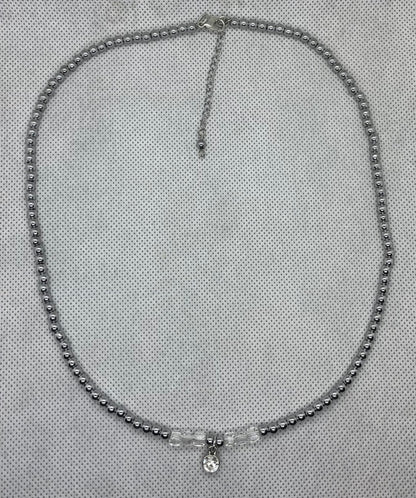 Necklace translucite-silver