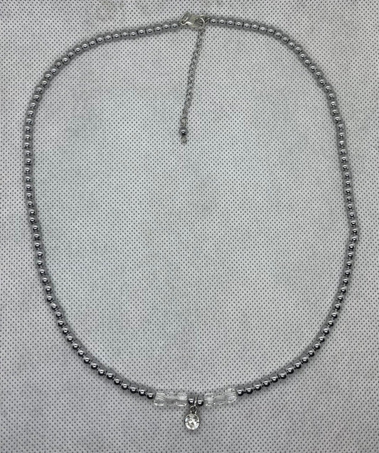 Collier translucide-argent