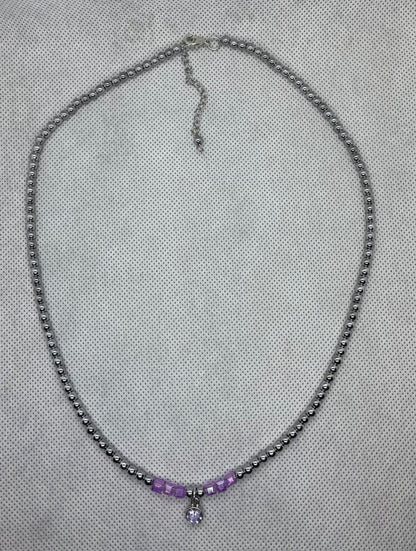 Necklace Lilac-silver