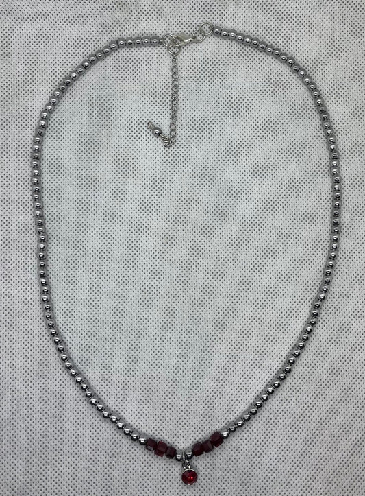 Collier Rubis-argent