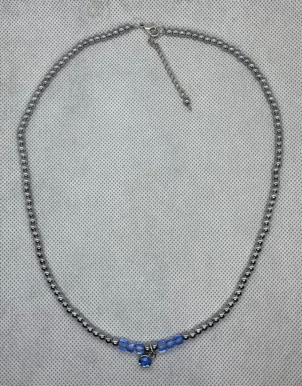 Necklace French blue-silver