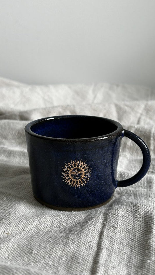 Espresso Mug in Cobalt and Gold