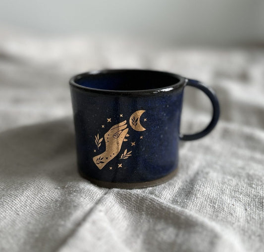 Espresso Mug in Cobalt and Gold