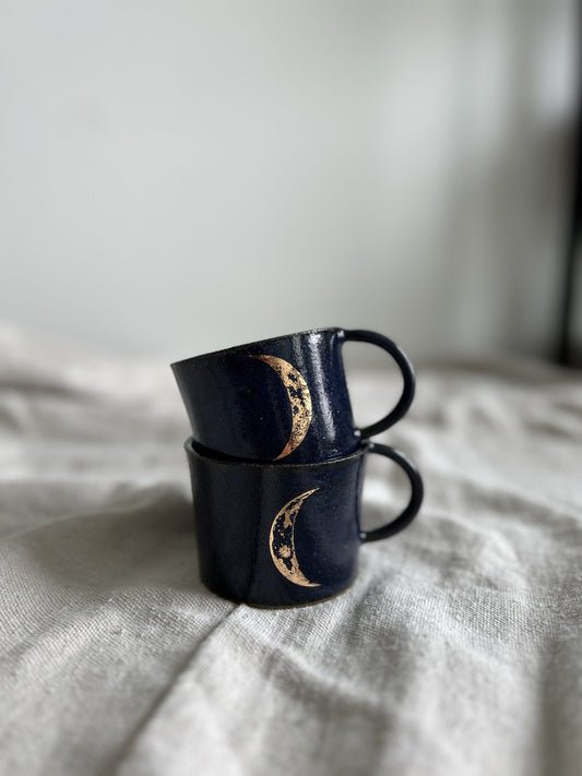 Espresso Mug in Cobalt and Gold