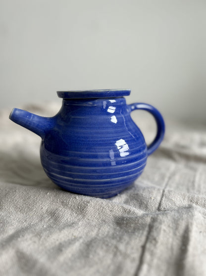 Théière en porcelaine bleu cobalt