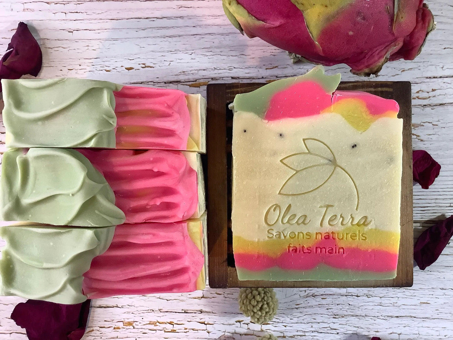 Colored and scented soaps