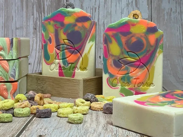 Colored and scented soaps