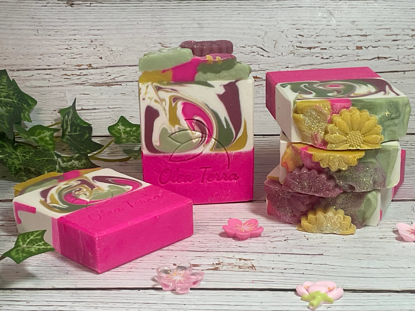 Colored and scented soaps