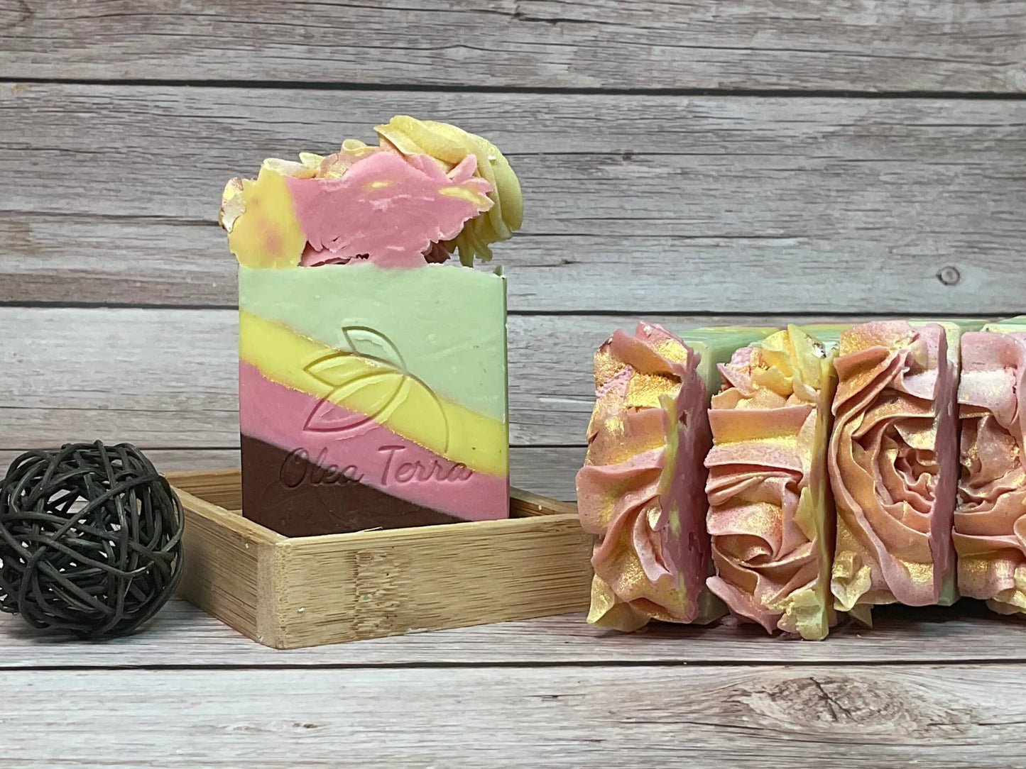 Colored and scented soaps