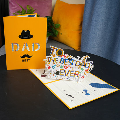 Happy Fathers Day Pop Up Card 3D Greeting Cards Gift for Dad Grandfather