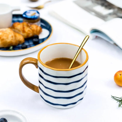 Tasse à café japonaise en céramique de 350 ml, passe au micro-ondes et au lave-vaisselle 