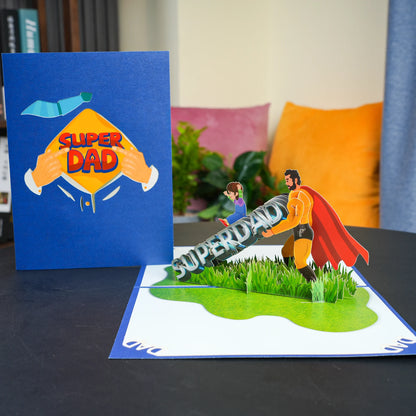 Happy Fathers Day Pop Up Card 3D Greeting Cards Gift for Dad Grandfather