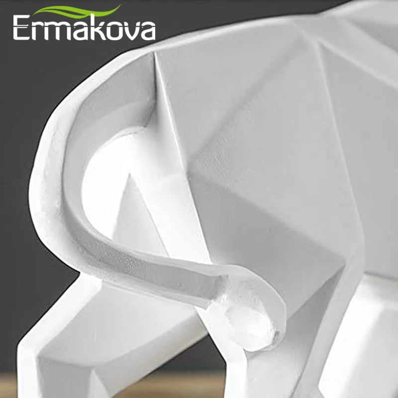 ERMAKOVA Resin Bull Statue Bison Sculpture Decoration Abstract Animal Figurine Room Desk Home Decoration Gift