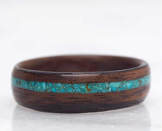 Turquoise Mens Wedding Bands